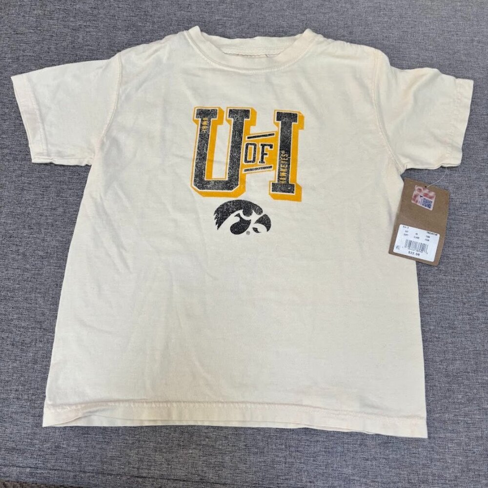 Ncaa University Of Iowa Hawkeyes Licensed Youth Short Sleeve T-Shirt, S